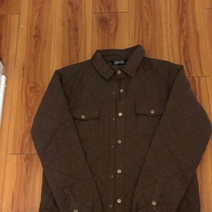Benny Gold Men's Quilted Brown Shirt Jacket